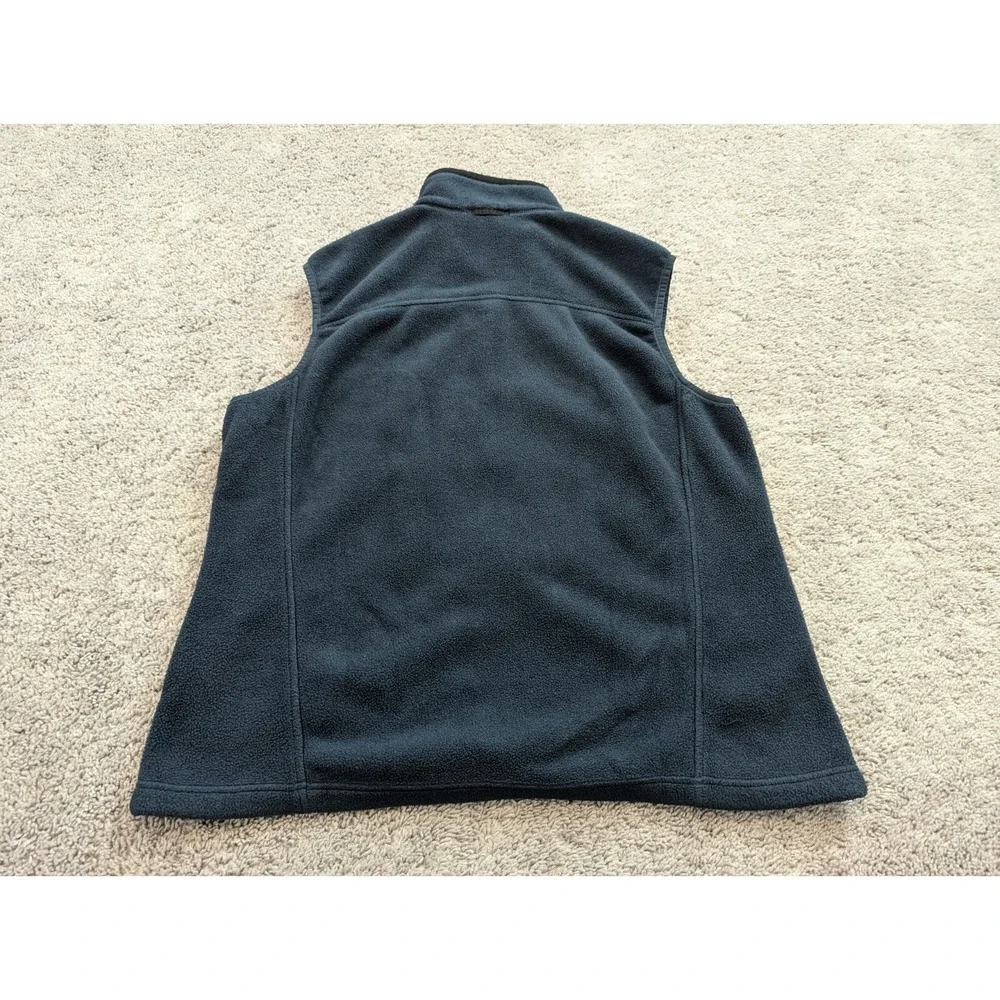 Eddie Bauer Vest‎ Mens Extra Large Full Zip Sweater Fleece Zip Pockets Blue